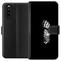 Miniatyrbillede 1 af 3: Sony Xperia 10 II Tegnebogsetui Keffiyeh-mønster - klassisk sort-hvid palæstinensisk tørklæde med kulturel betydning