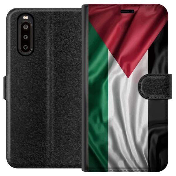 Sony Xperia 10 II Lompakkokotelo Palestiinan lippu – ikoninen vapauden symboli punaisessa, mustassa, valkoisessa ja vihreässä