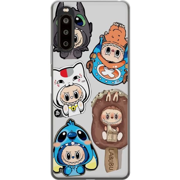 Sony Xperia 10 II Genomskinligt Skal Labubu figursamling – Pop Mart Labubu The Monsters i färgglad design