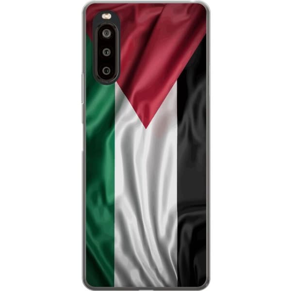 Sony Xperia 10 II Gennemsigtig cover Palestinaflaget – ikonisk frihedssymbol i rød, sort, hvid og grøn