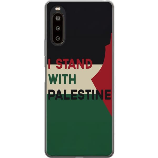 Sony Xperia 10 II Genomskinligt Skal Stand with Palestine – solidaritetsdesign med starkt budskap