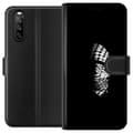 Miniatyrbillede 1 af 3: Sony Xperia 10 III Tegnebogsetui Keffiyeh-mønster - klassisk sort-hvid palæstinensisk tørklæde med kulturel betydning