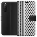 Miniatyrbild 1 av 3: Sony Xperia 10 III Plånboksfodral Palestinskt mönster – inspirerat av keffiyeh-tyg i traditionell stil