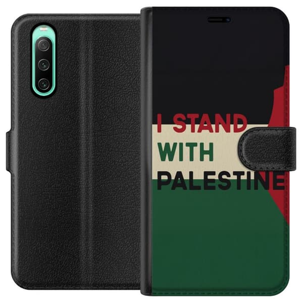 Sony Xperia 10 IV Lommeboketui Stå opp for Palestina - solidaritetsdesign med en sterk melding