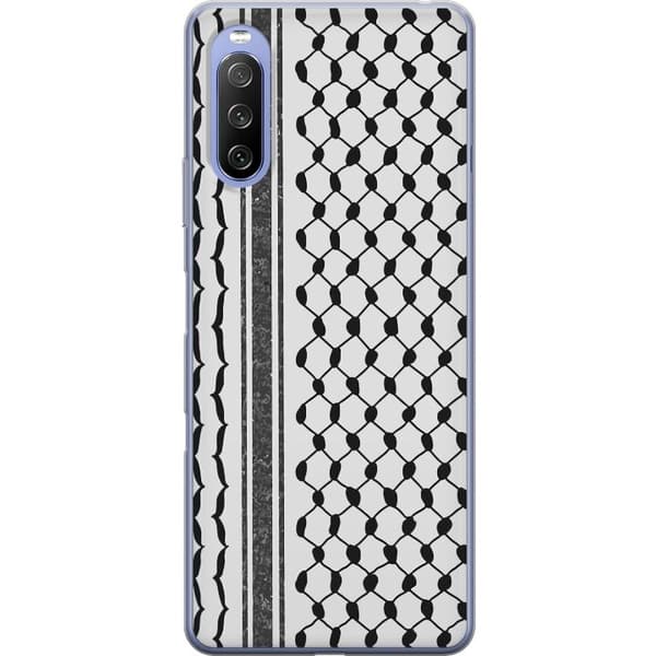 Sony Xperia 10 III Gennemsigtig cover Palæstinensisk mønster - inspireret af traditionel stil keffiyeh-stof