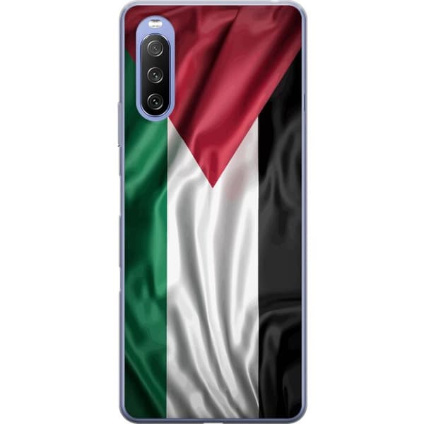 Sony Xperia 10 III Gjennomsiktig deksel Palestinaflagget – ikoniskt symbol på frihet i rødt, svart, hvitt og grønt