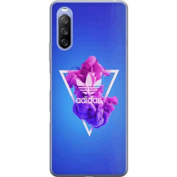Sony Xperia 10 III Lite Genomskinligt Skal Adidas-inspirerad blå design – sportigt motiv med retrovibe i blå toner