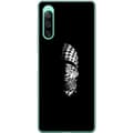 Miniatyrbild 1 av 3: Sony Xperia 10 IV Genomskinligt Skal Keffiyeh-mönster – klassisk svartvit palestinasjal med kulturell tyngd