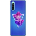Pikkukuva 1 / 3: Sony Xperia 10 IV Läpinäkyvä kuori Adidas-inspiroitunut sininen muotoilu - urheilullinen motiivi retro-vibeillä sinisissä sävyissä