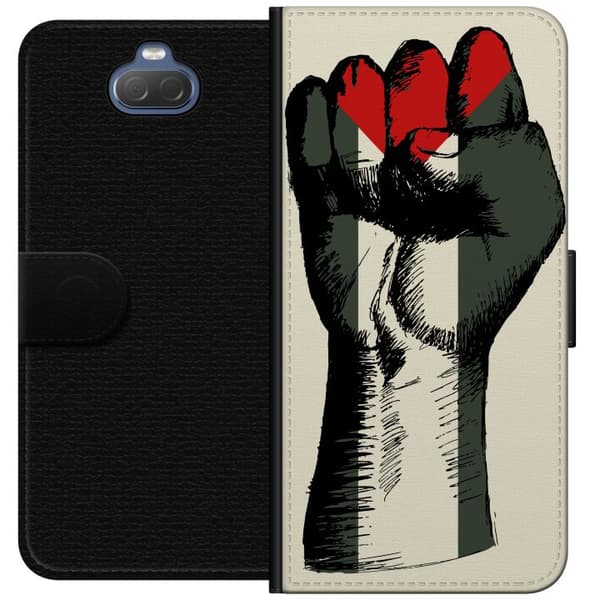 Sony Xperia 10 Plus Lommeboketui Hand knyttet i Palestinas farger - kraftig symbol for frihetsbevegelsen