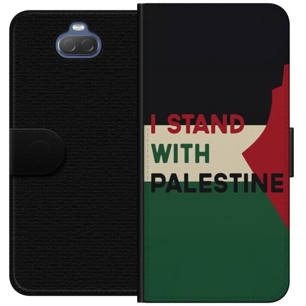 Sony Xperia 10 Plus Tegnebogsetui Stå sammen med Palæstina - solidaritetsdesign med en stærk besked