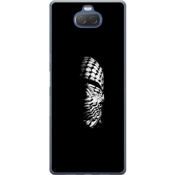 Sony Xperia 10 Plus Gjennomsiktig deksel Keffiyeh-mønster - klassisk svart-hvit palestinsk sjal med kulturell betydning