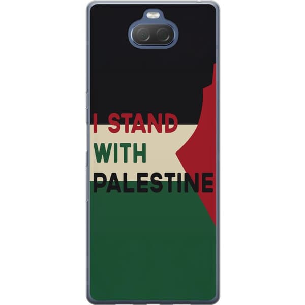 Sony Xperia 10 Plus Gjennomsiktig deksel Stå opp for Palestina - solidaritetsdesign med en sterk melding