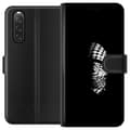 Miniatyrbilde 1 av 3: Sony Xperia 10 V Lommeboketui Keffiyeh-mønster - klassisk svart-hvit palestinsk sjal med kulturell betydning