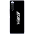 Miniatyrbild 1 av 3: Sony Xperia 10 V Genomskinligt Skal Keffiyeh-mönster – klassisk svartvit palestinasjal med kulturell tyngd