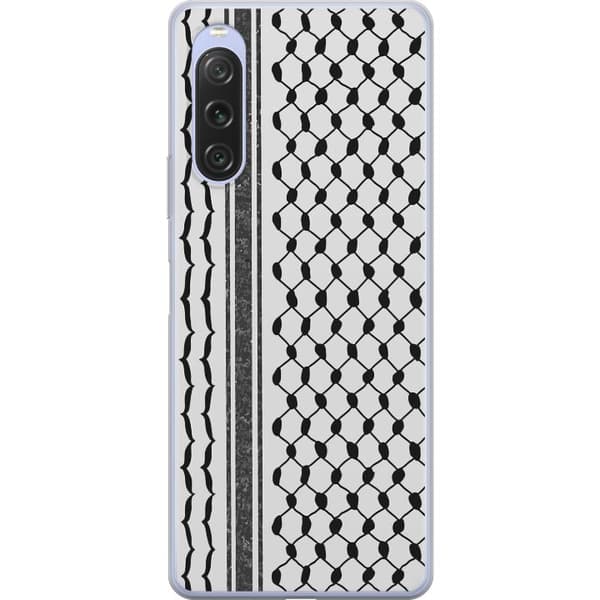 Sony Xperia 10 V Gjennomsiktig deksel Palestinsk mønster - inspirert av tradisjonell stil keffiyeh-stoff