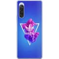 Pikkukuva 1 / 3: Sony Xperia 10 V Läpinäkyvä kuori Adidas-inspiroitunut sininen muotoilu - urheilullinen motiivi retro-vibeillä sinisissä sävyissä