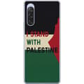 Miniatyrbilde 1 av 3: Sony Xperia 10 V Gjennomsiktig deksel Stå opp for Palestina - solidaritetsdesign med en sterk melding