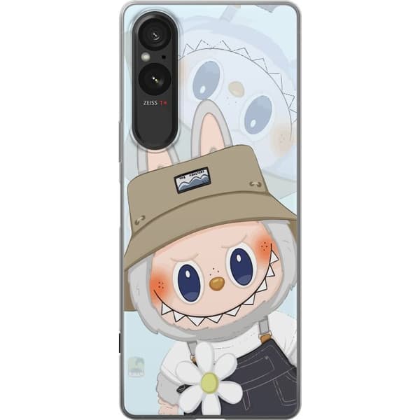 Sony Xperia 10 VI Gennemsigtig cover Labubu med hat - Pop Mart figur Mr. Butcher i retro-stil med karakter