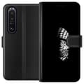 Miniatyrbilde 1 av 3: Sony Xperia 1 III Lommeboketui Keffiyeh-mønster - klassisk svart-hvit palestinsk sjal med kulturell betydning