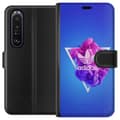 Pikkukuva 1 / 3: Sony Xperia 1 III Lompakkokotelo Adidas-inspiroitunut sininen muotoilu - urheilullinen motiivi retro-vibeillä sinisissä sävyissä