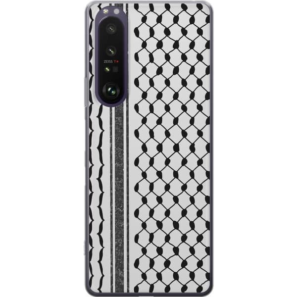 Sony Xperia 1 III Gennemsigtig cover Palæstinensisk mønster - inspireret af traditionel stil keffiyeh-stof