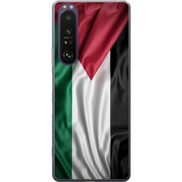 Sony Xperia 1 III Gennemsigtig cover Palestinaflaget – ikonisk frihedssymbol i rød, sort, hvid og grøn