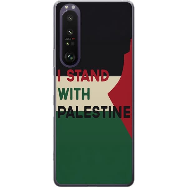 Sony Xperia 1 III Gjennomsiktig deksel Stå opp for Palestina - solidaritetsdesign med en sterk melding