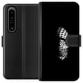 Miniatyrbilde 1 av 3: Sony Xperia 1 IV Lommeboketui Keffiyeh-mønster - klassisk svart-hvit palestinsk sjal med kulturell betydning