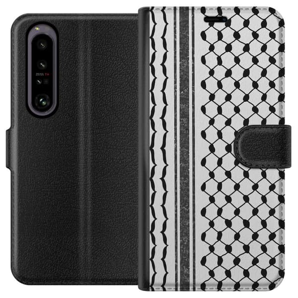 Sony Xperia 1 IV Lommeboketui Palestinsk mønster - inspirert av tradisjonell stil keffiyeh-stoff