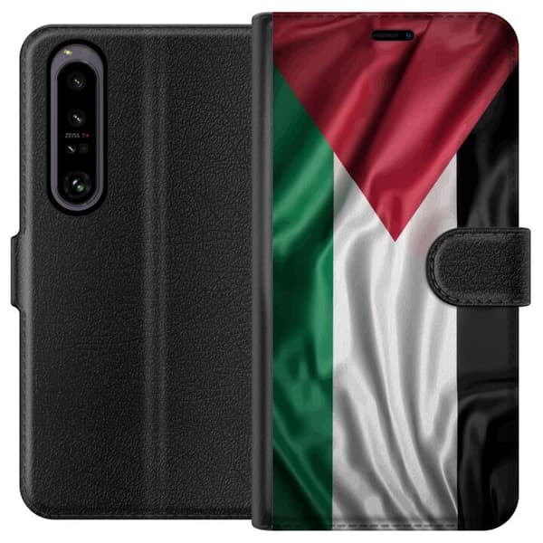 Sony Xperia 1 IV Tegnebogsetui Palestinaflaget – ikonisk frihedssymbol i rød, sort, hvid og grøn