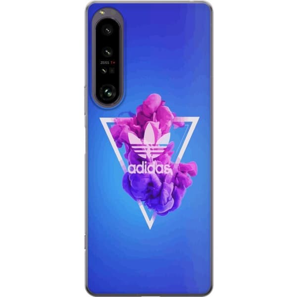 Sony Xperia 1 IV Genomskinligt Skal Adidas-inspirerad blå design – sportigt motiv med retrovibe i blå toner