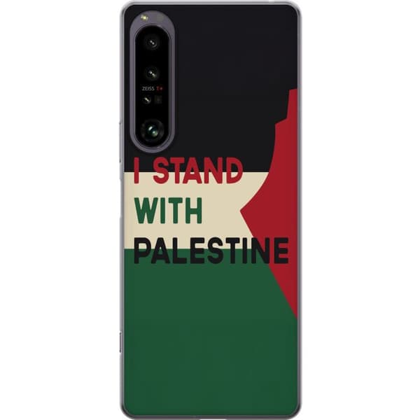 Sony Xperia 1 IV Gennemsigtig cover Stå sammen med Palæstina - solidaritetsdesign med en stærk besked