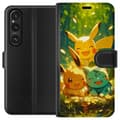 Miniatyrbillede 1 af 3: Sony Xperia 1 V Tegnebogsetui Pixelmonster spillestil - farverig design til retro-elskende gamere
