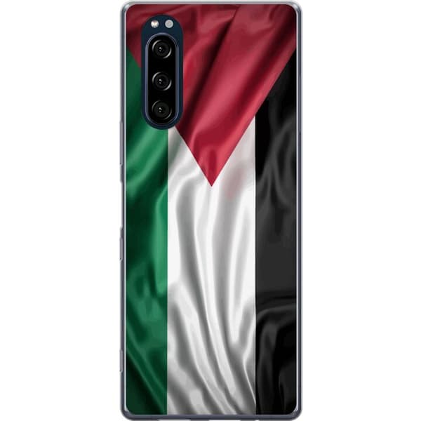 Sony Xperia 5 Genomskinligt Skal Palestinaflaggan – ikoniskt frihetsmotiv i rött, svart, vitt och grönt