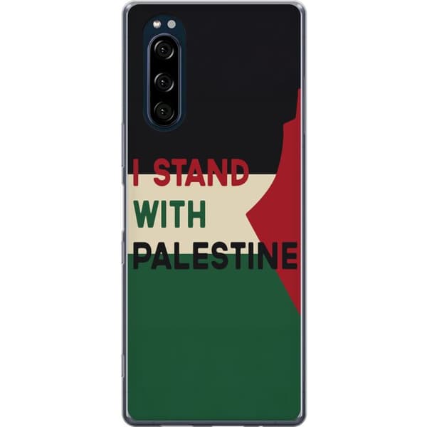 Sony Xperia 5 Genomskinligt Skal Stand with Palestine – solidaritetsdesign med starkt budskap