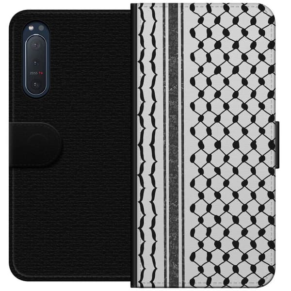 Sony Xperia 5 II Tegnebogsetui Palæstinensisk mønster - inspireret af traditionel stil keffiyeh-stof