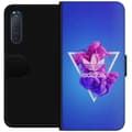 Miniatyrbillede 1 af 3: Sony Xperia 5 II Tegnebogsetui Adidas-inspireret blåt design - sporty motiv med retrovibe i blå toner
