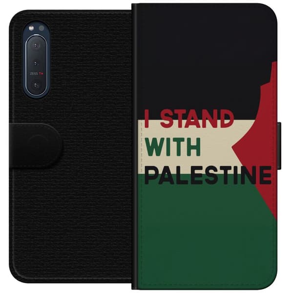 Sony Xperia 5 II Plånboksfodral Stand with Palestine – solidaritetsdesign med starkt budskap