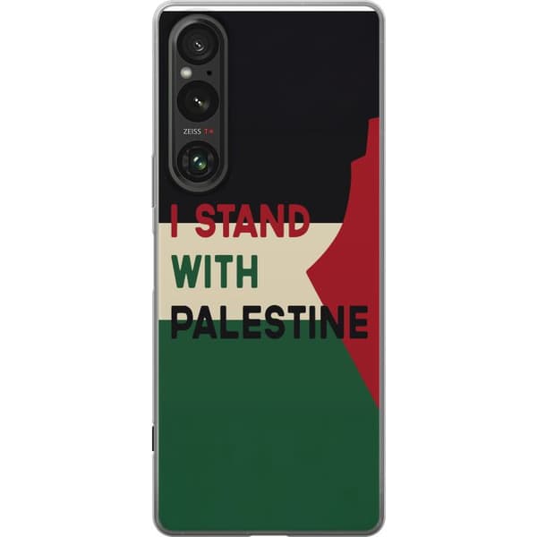 Sony Xperia 1 VI Gennemsigtig cover Stå sammen med Palæstina - solidaritetsdesign med en stærk besked