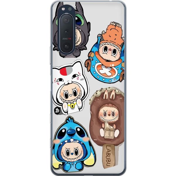 Sony Xperia 5 II Genomskinligt Skal Labubu figursamling – Pop Mart Labubu The Monsters i färgglad design
