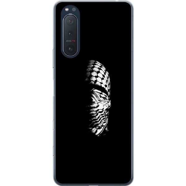 Sony Xperia 5 II Gjennomsiktig deksel Keffiyeh-mønster - klassisk svart-hvit palestinsk sjal med kulturell betydning