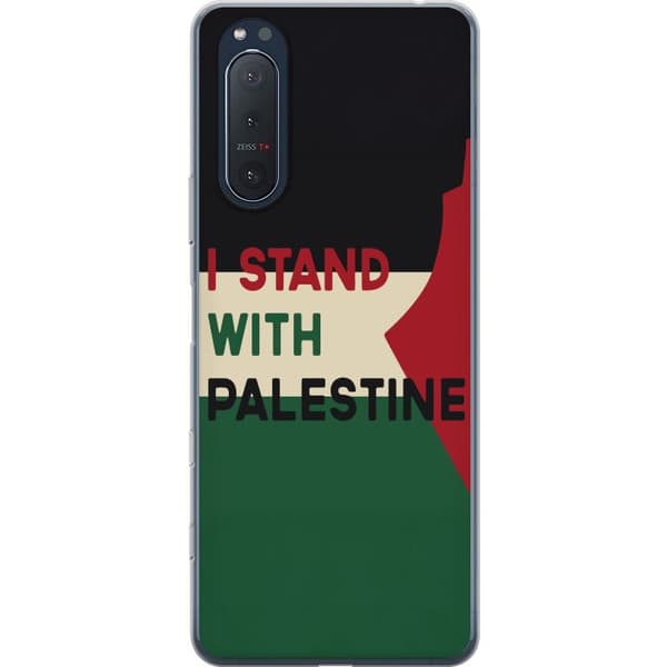 Sony Xperia 5 II Gennemsigtig cover Stå sammen med Palæstina - solidaritetsdesign med en stærk besked