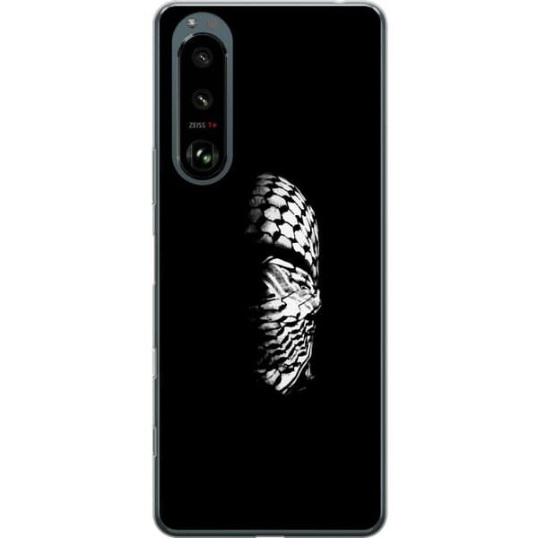 Sony Xperia 5 III Läpinäkyvä kuori Keffiyeh-kuviointi - klassinen palestiinalainen mustavalkoinen shaali, jolla on kulttuurinen merkitys