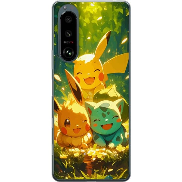 Sony Xperia 5 III Läpinäkyvä kuori Pixelmonster pelityyli - värikäs muotoilu retroa rakastaville pelaajille