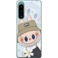 Miniatyrbillede 1 af 3: Sony Xperia 5 IV Gennemsigtig cover Labubu med hat - Pop Mart figur Mr. Butcher i retro-stil med karakter