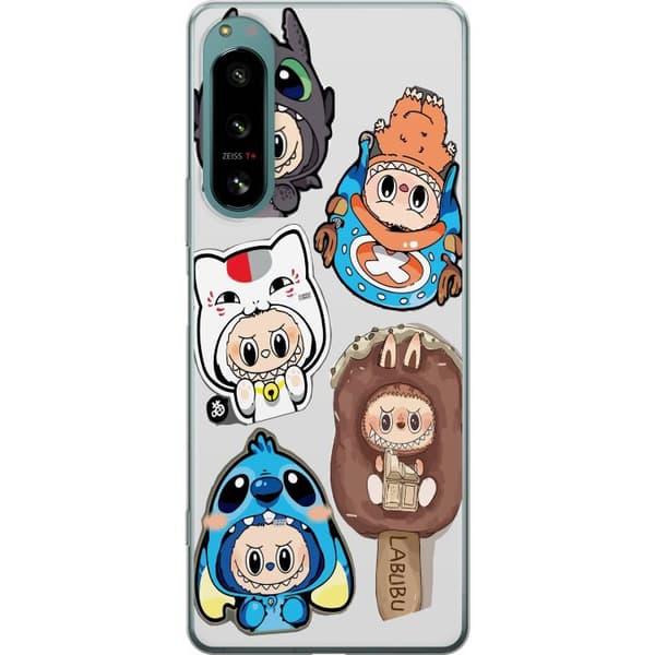 Sony Xperia 5 IV Genomskinligt Skal Labubu figursamling – Pop Mart Labubu The Monsters i färgglad design