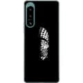 Miniatyrbillede 1 af 3: Sony Xperia 5 IV Gennemsigtig cover Keffiyeh-mønster - klassisk sort-hvid palæstinensisk tørklæde med kulturel betydning