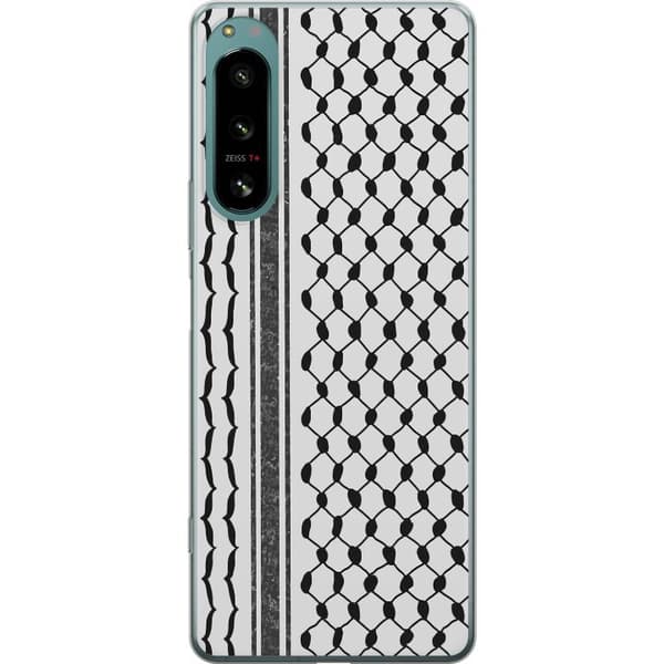 Sony Xperia 5 IV Gennemsigtig cover Palæstinensisk mønster - inspireret af traditionel stil keffiyeh-stof