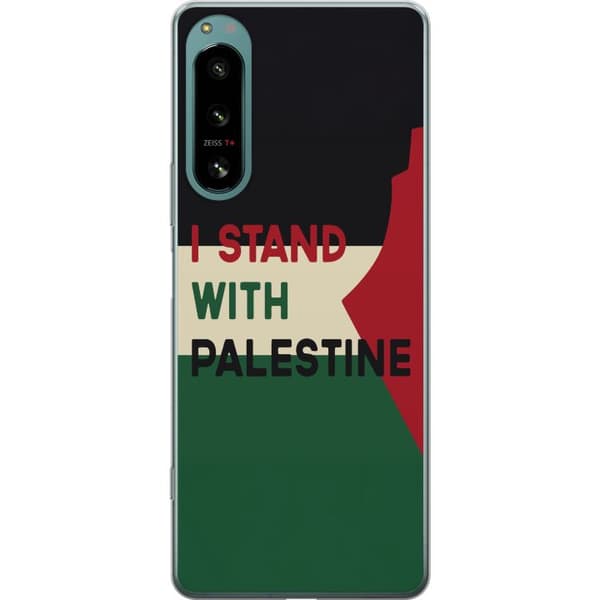 Sony Xperia 5 IV Gjennomsiktig deksel Stå opp for Palestina - solidaritetsdesign med en sterk melding